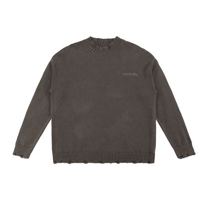 Vintage Washed Hand-Frayed Sweater - Tribemodeplus