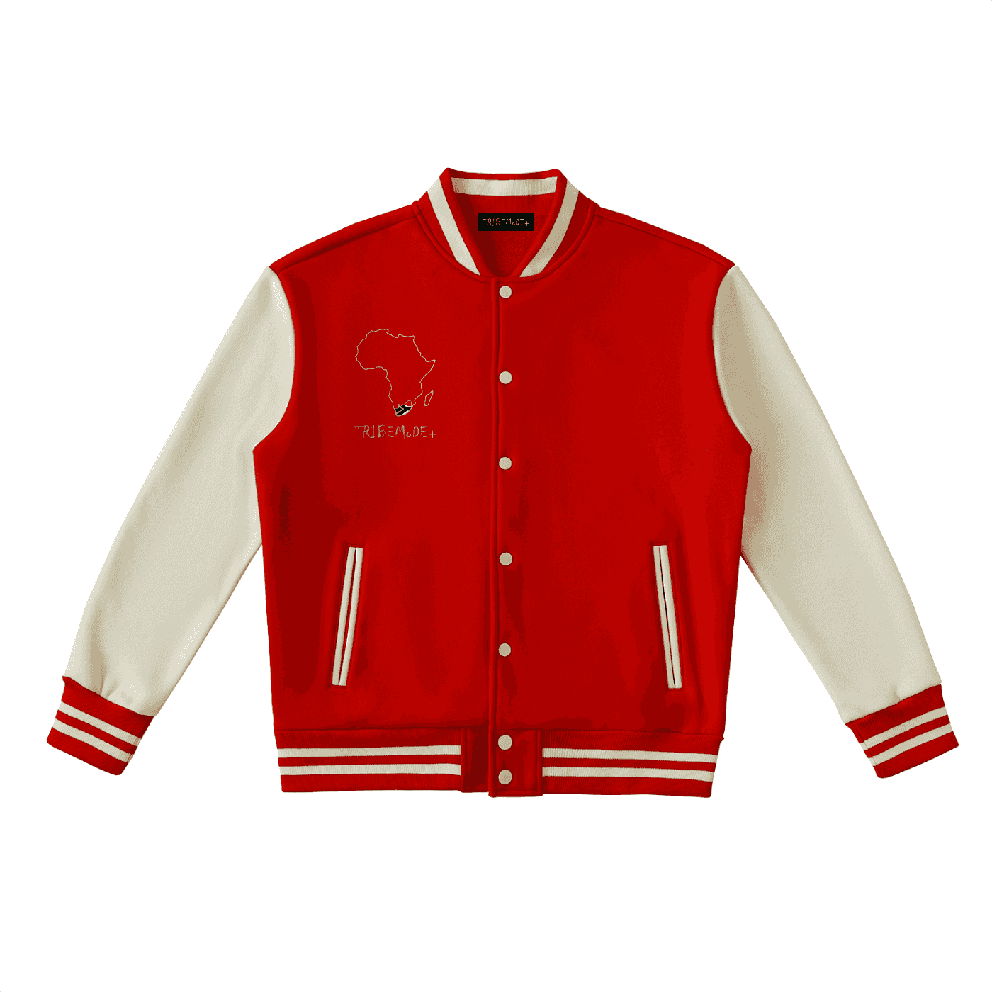 Two-Tone Fleeced Varsity Jacket - Tribemodeplus