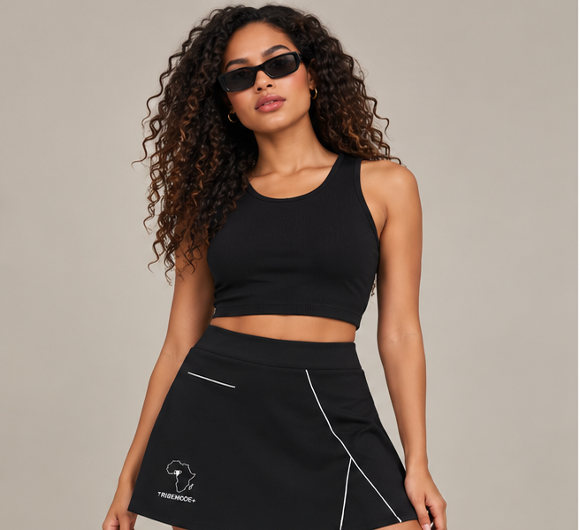 Nigeria A-Line Skirt — High-Waist Pocketed