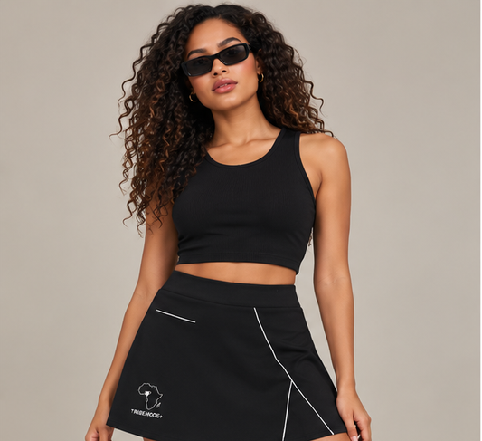 Nigeria A-Line Skirt — High-Waist Pocketed