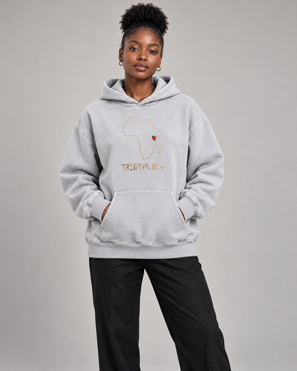 Kenya Oversized Hoodie — Snow Wash Fleece