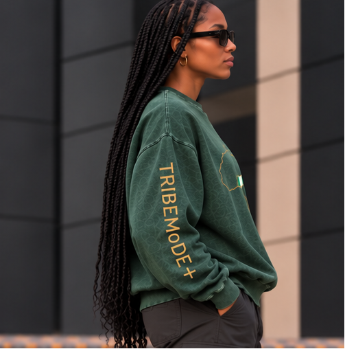 Nigeria Oversized Sweatshirt — Snow Washed
