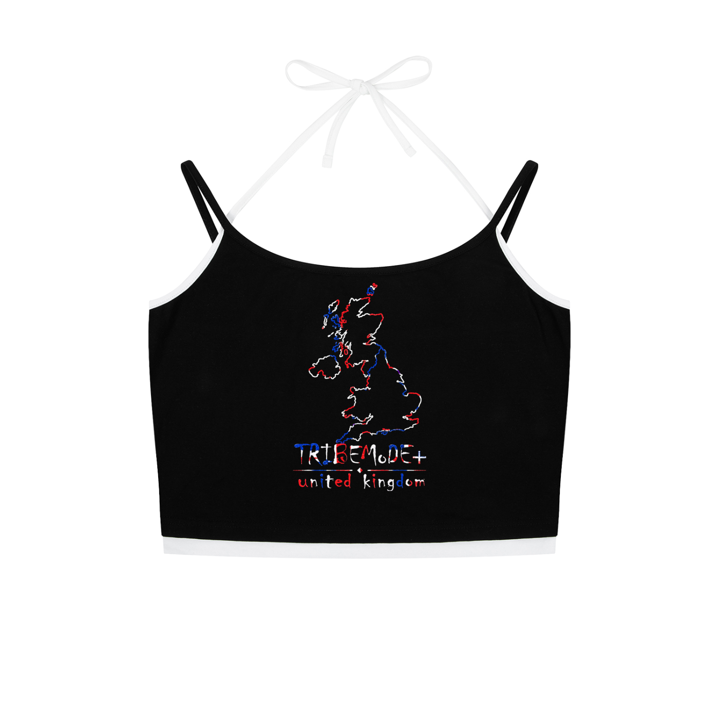 Contrast Binding Halter Tank Top