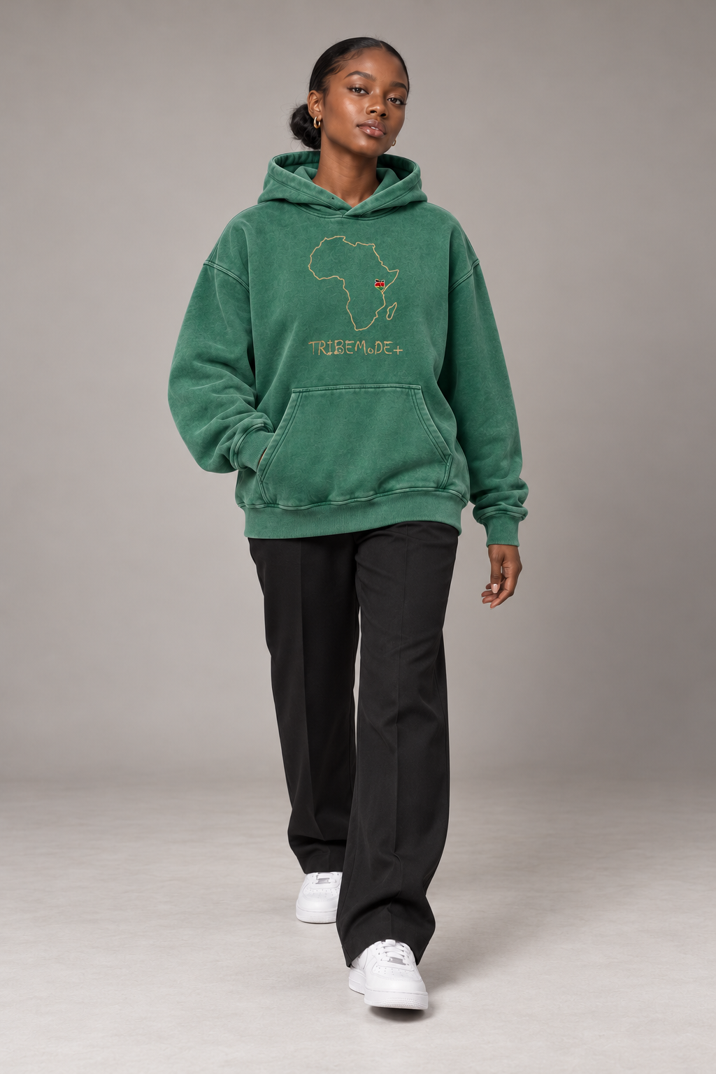 Kenya Oversized Hoodie — Snow Wash Fleece
