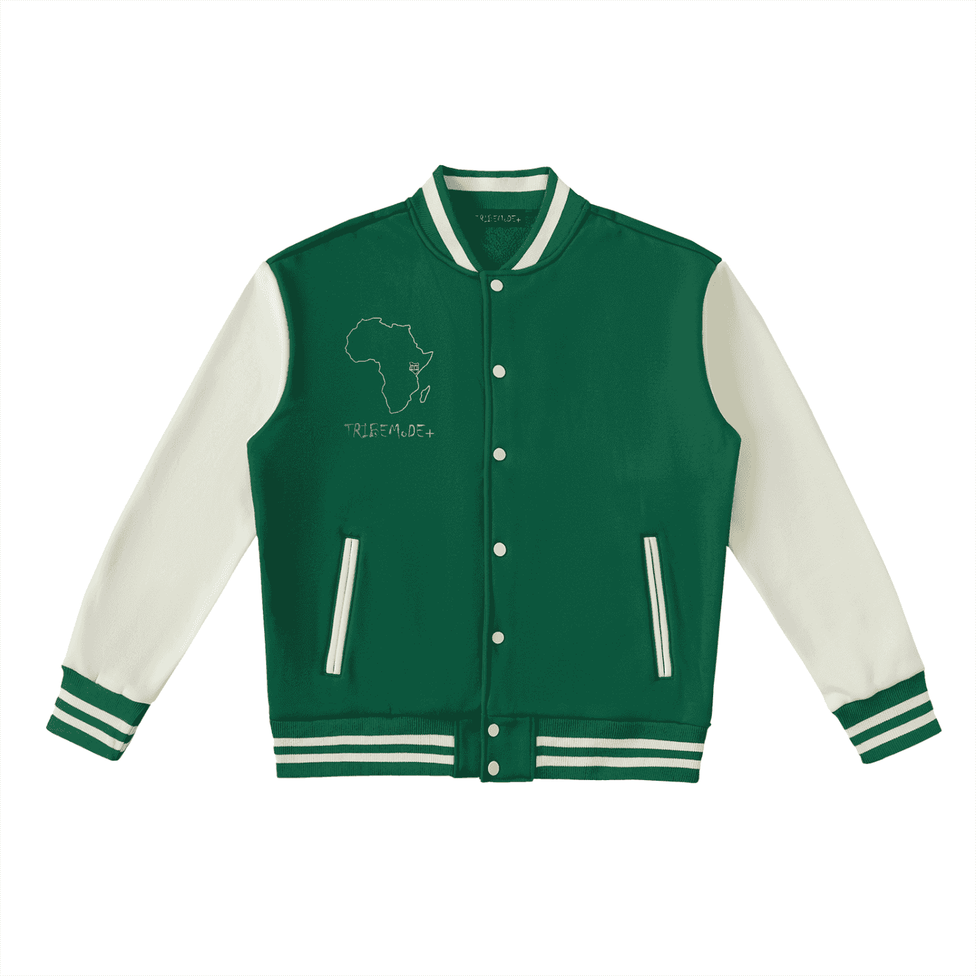 Two-Tone Fleeced Varsity Jacket - Tribemodeplus