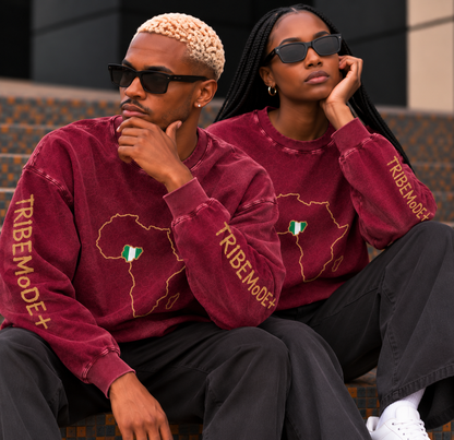 Nigeria Oversized Sweatshirt — Snow Washed
