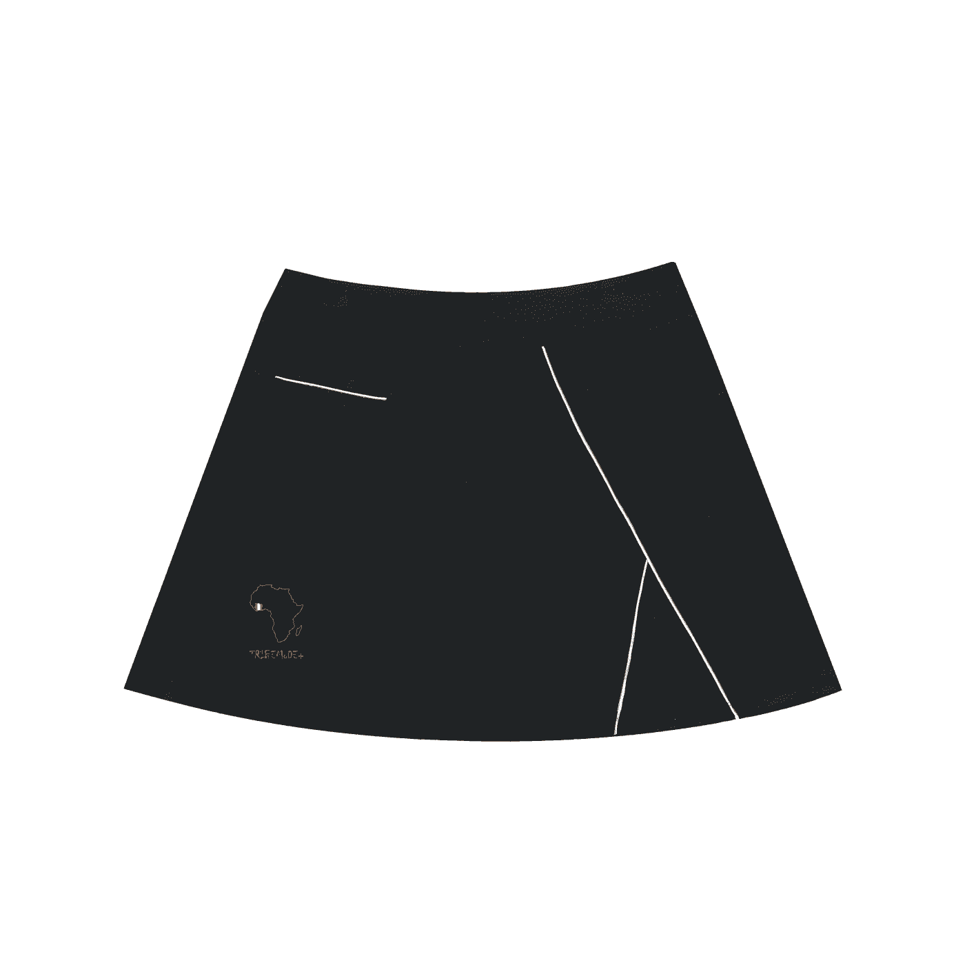 High-Waist Pocketed A-Line Skirt - Tribemodeplus