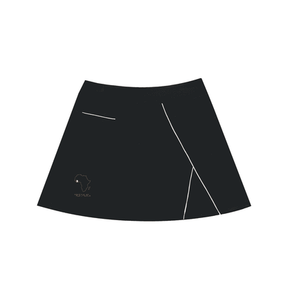 High-Waist Pocketed A-Line Skirt - Tribemodeplus