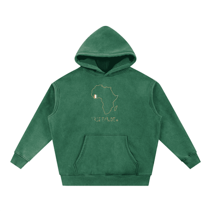 Snow Wash Fleece Oversize Hoodie - Tribemodeplus