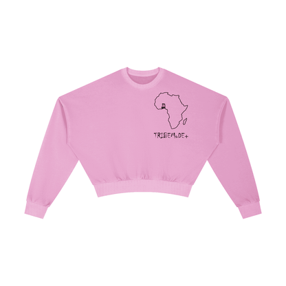 Vintage Washed Cropped Sweatshirt - Tribemodeplus