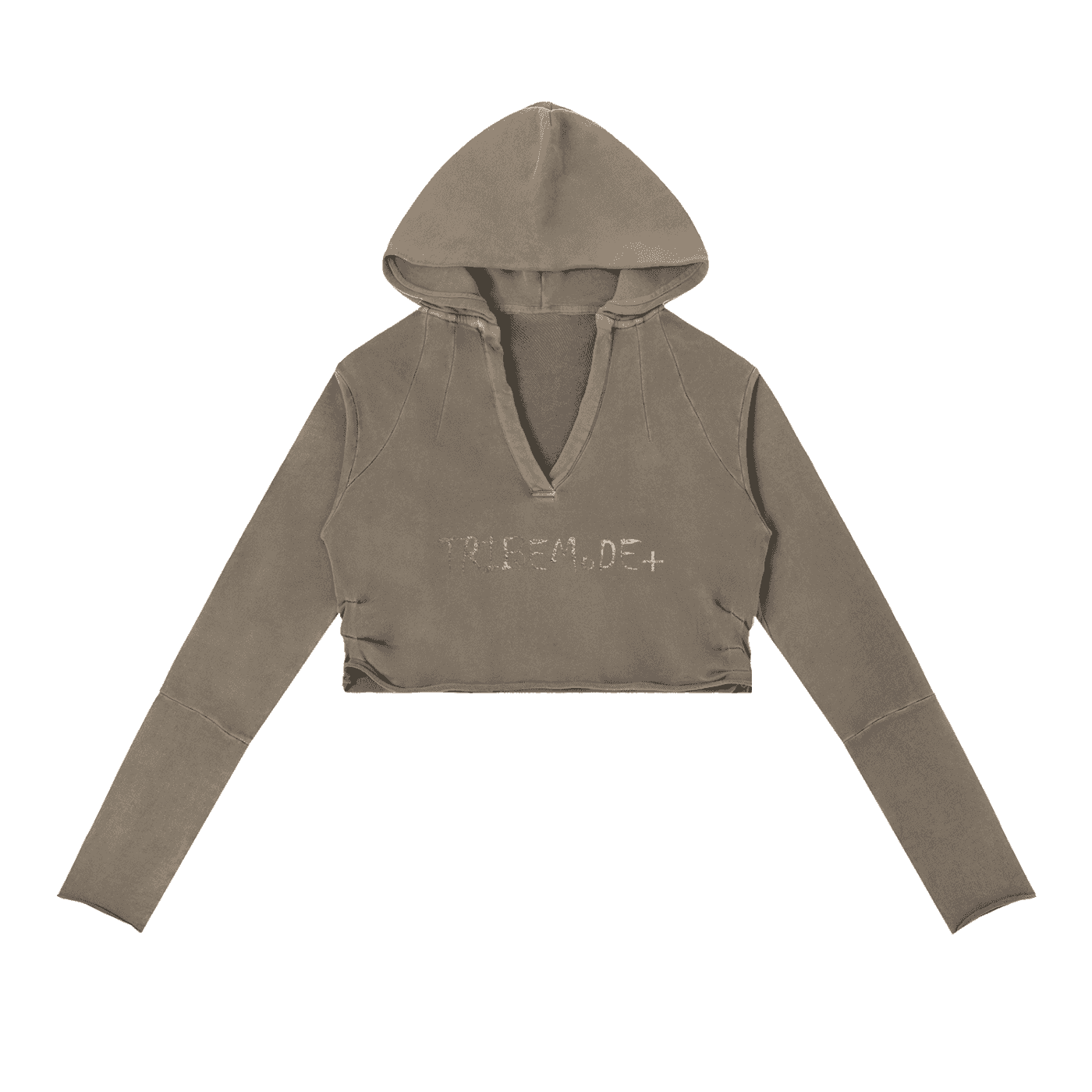 Vintage Washed Raw Edge Hoodie - Tribemodeplus