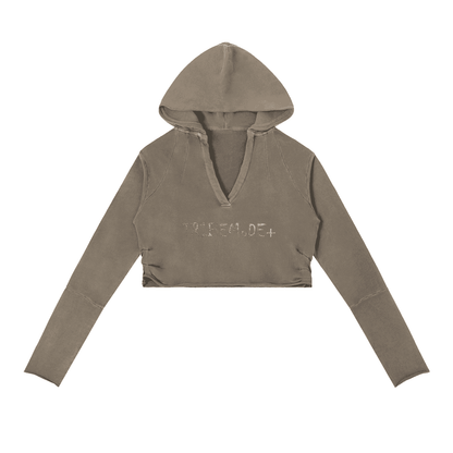Vintage Washed Raw Edge Hoodie - Tribemodeplus
