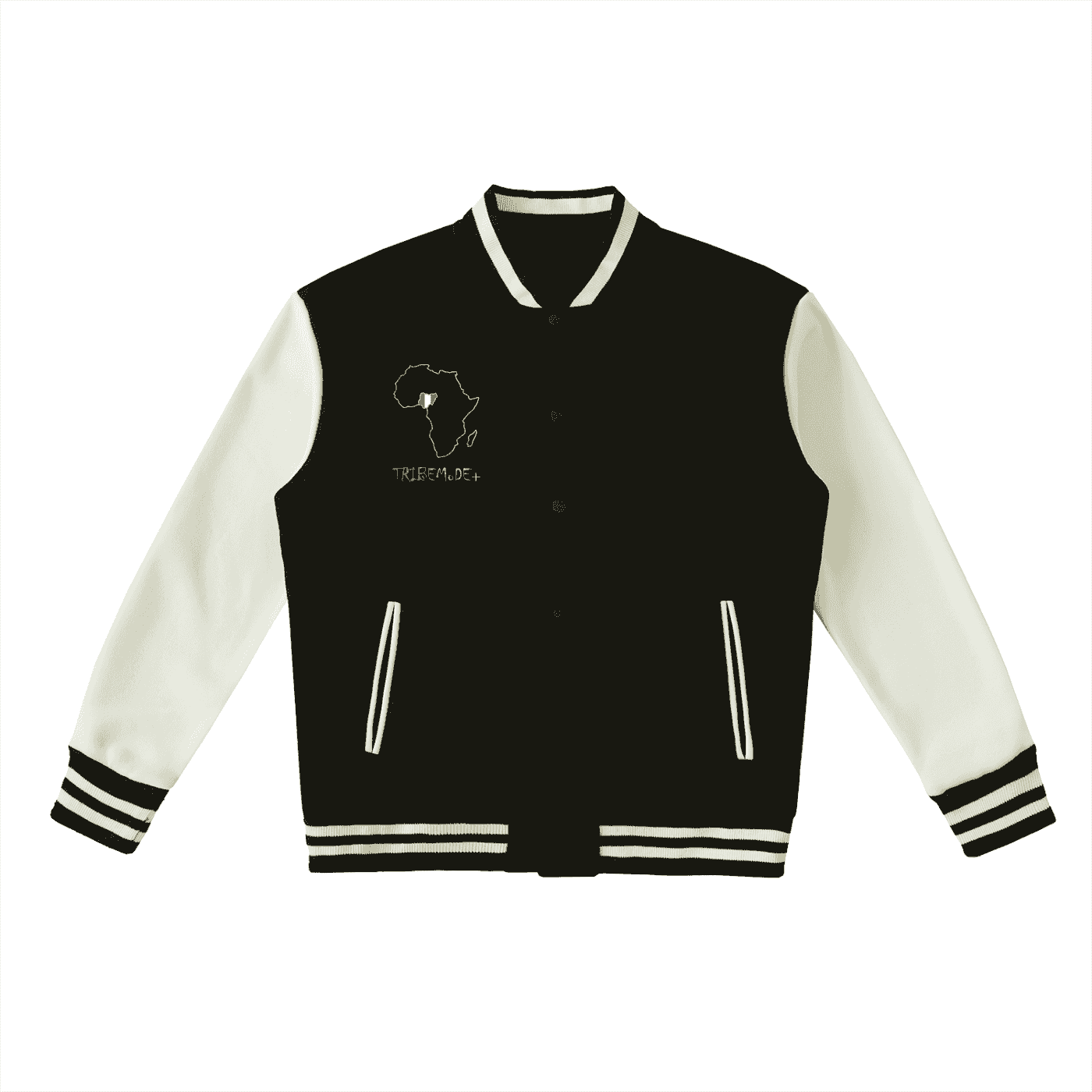 Two-Tone Fleeced Varsity Jacket - Tribemodeplus