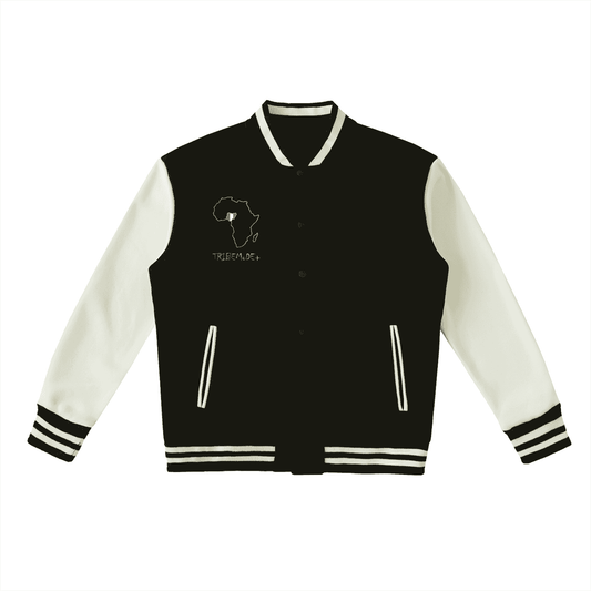 Two-Tone Fleeced Varsity Jacket - Tribemodeplus
