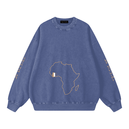 Snow Washed Oversized Sweatshirt - Tribemodeplus