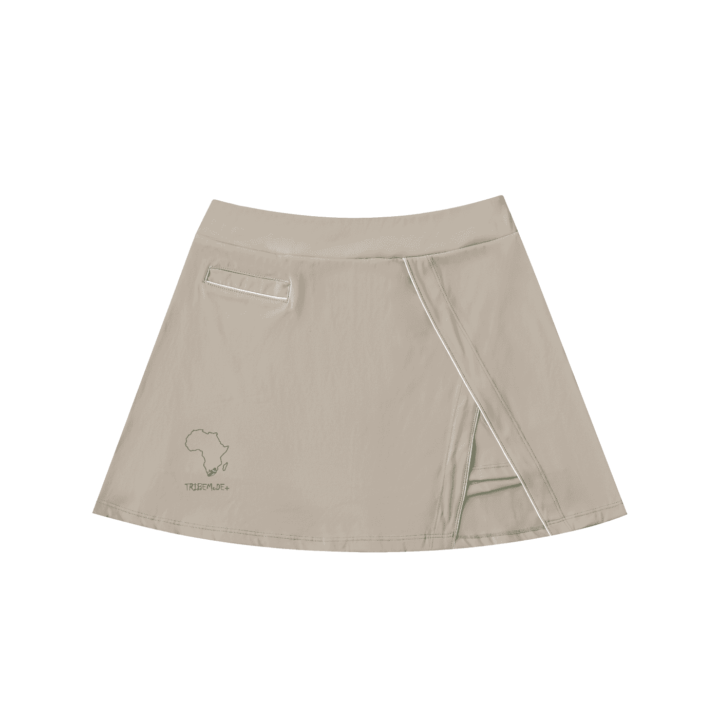 High-Waist Pocketed A-Line Skirt - Tribemodeplus