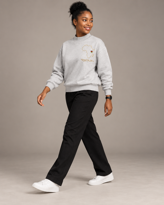 Kenya Sweatshirt — Essential Fleece Mock-Neck Crew