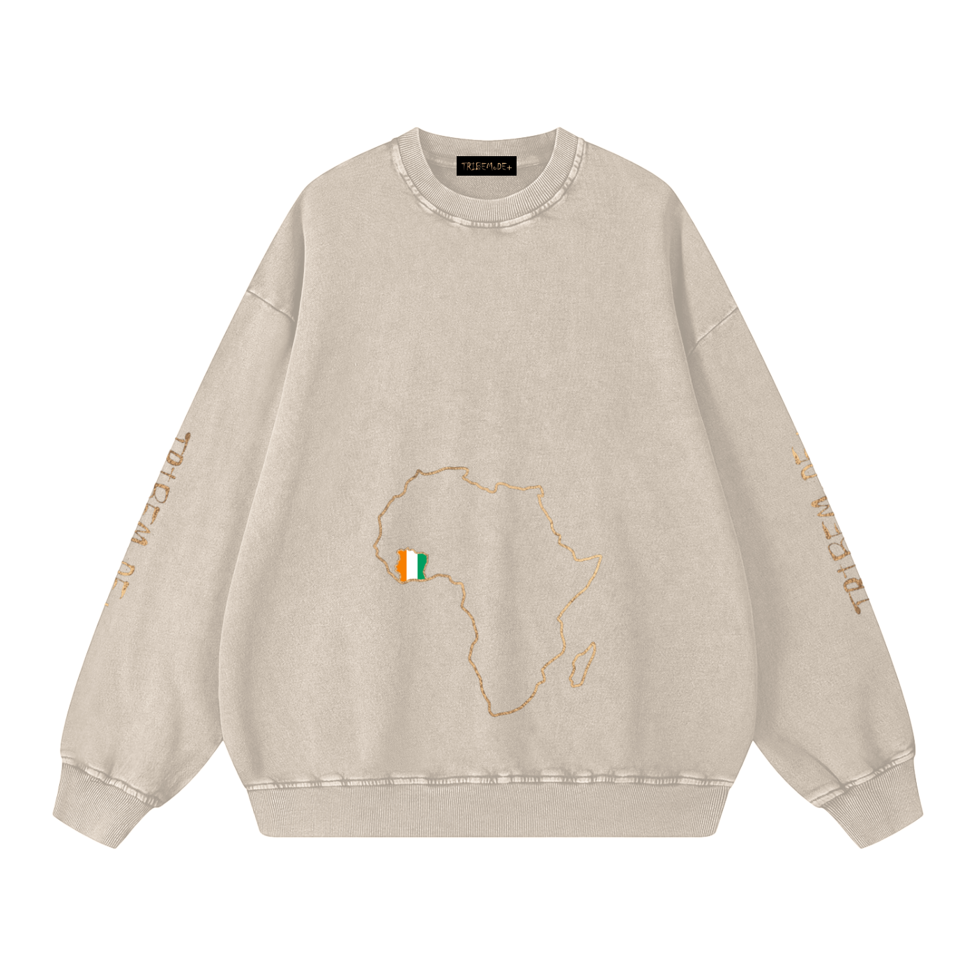 Snow Washed Oversized Sweatshirt - Tribemodeplus