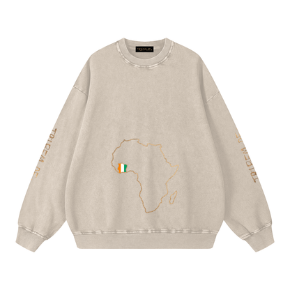 Snow Washed Oversized Sweatshirt - Tribemodeplus