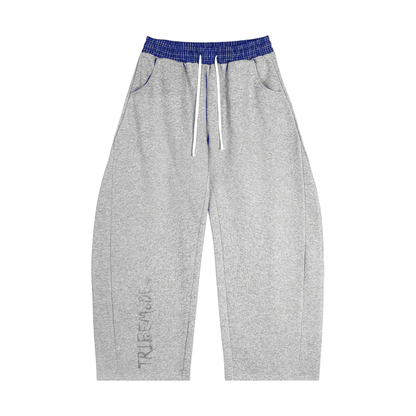 Plaid Waistband Barrel Sweatpants - Tribemodeplus