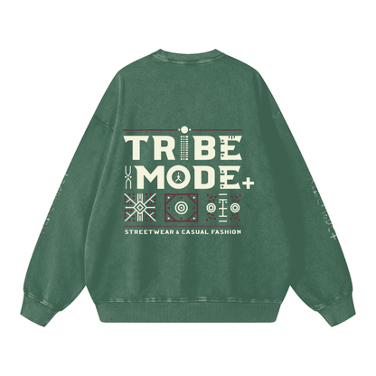 Snow Washed Oversized Sweatshirt - Tribemodeplus