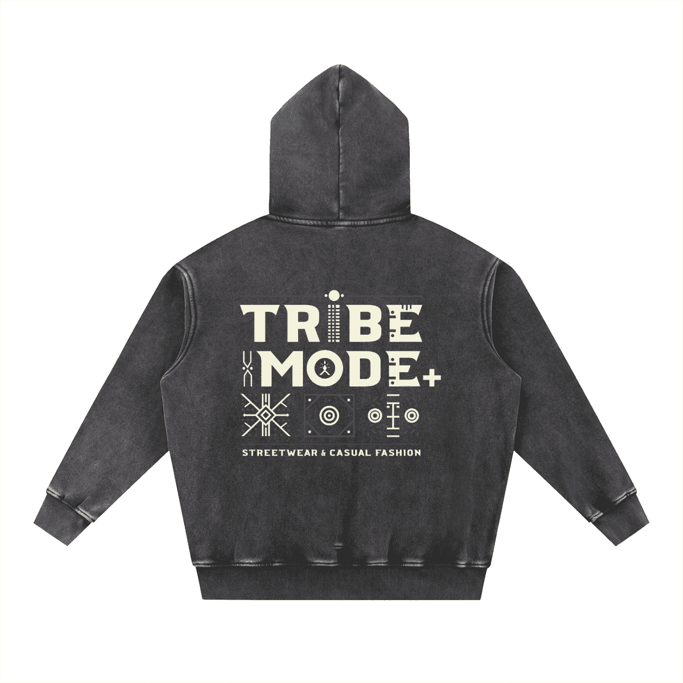 Snow Wash Fleece Oversize Hoodie - Tribemodeplus