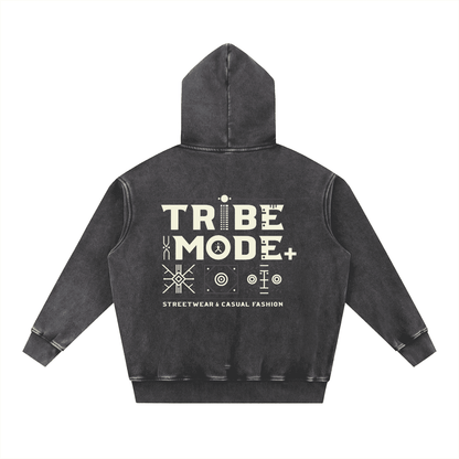 Snow Wash Fleece Oversize Hoodie - Tribemodeplus