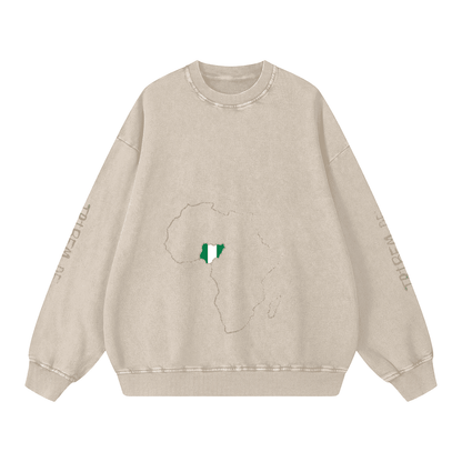 Snow Washed Oversized Sweatshirt - Tribemodeplus