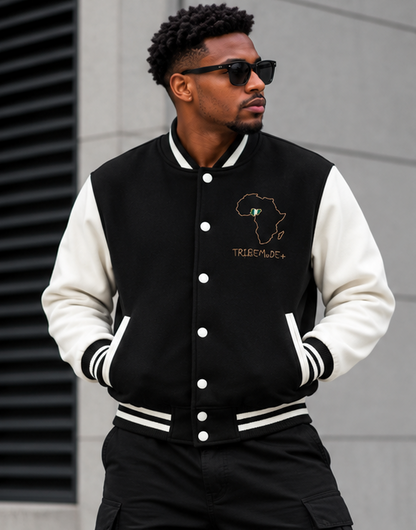 Nigeria Varsity Jacket — Two-Tone Fleeced