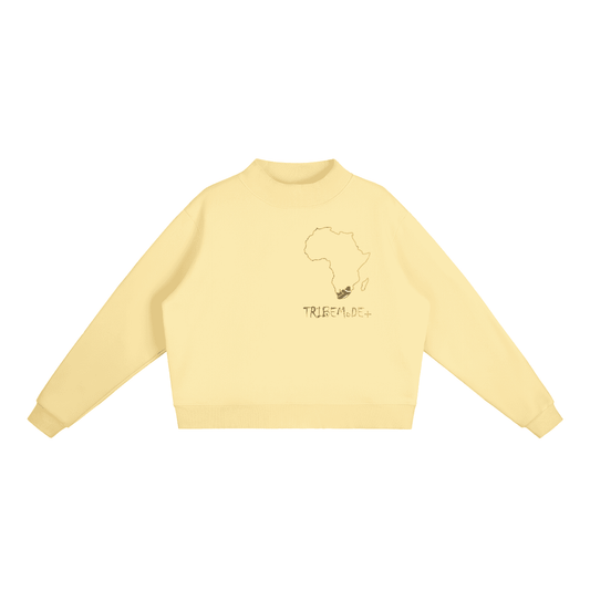 Essential Fleece Mock-Neck Crew Sweatshirt - Tribemodeplus