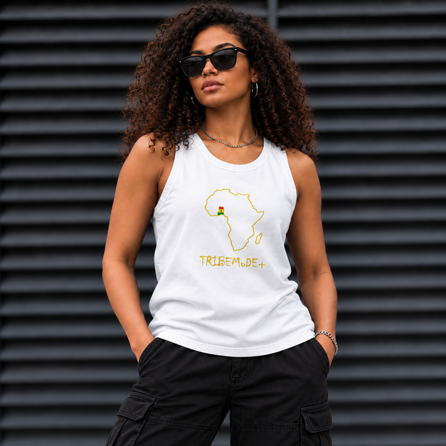 Ghana Tank Top  —  Snow Washed