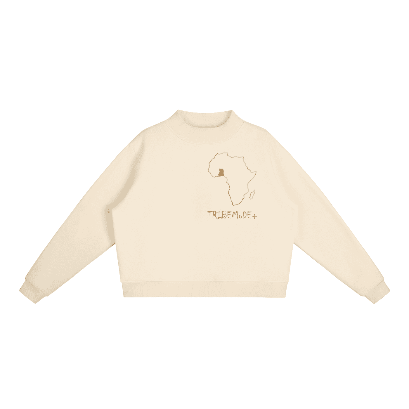 Essential Fleece Mock-Neck Crew Sweatshirt - Tribemodeplus