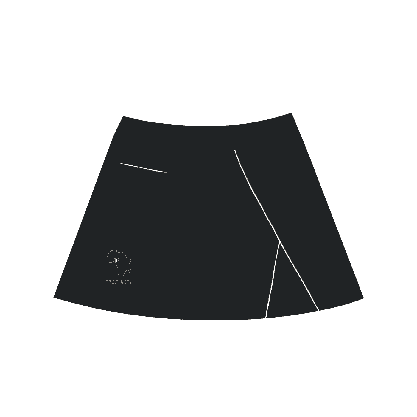 High-Waist Pocketed A-Line Skirt - Tribemodeplus