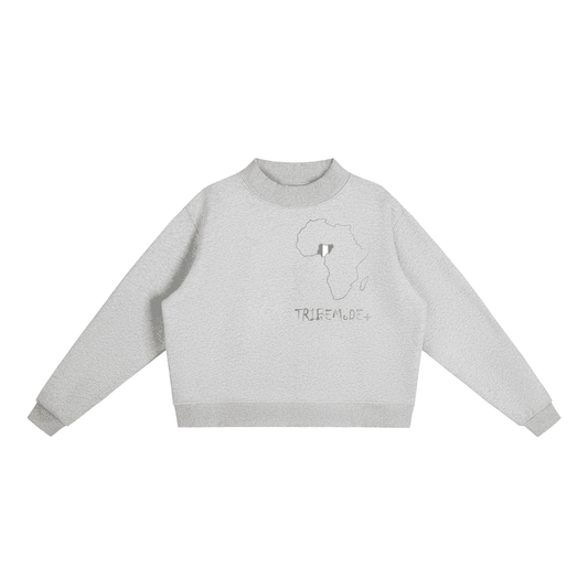 Essential Fleece Mock-Neck Crew Sweatshirt - Tribemodeplus