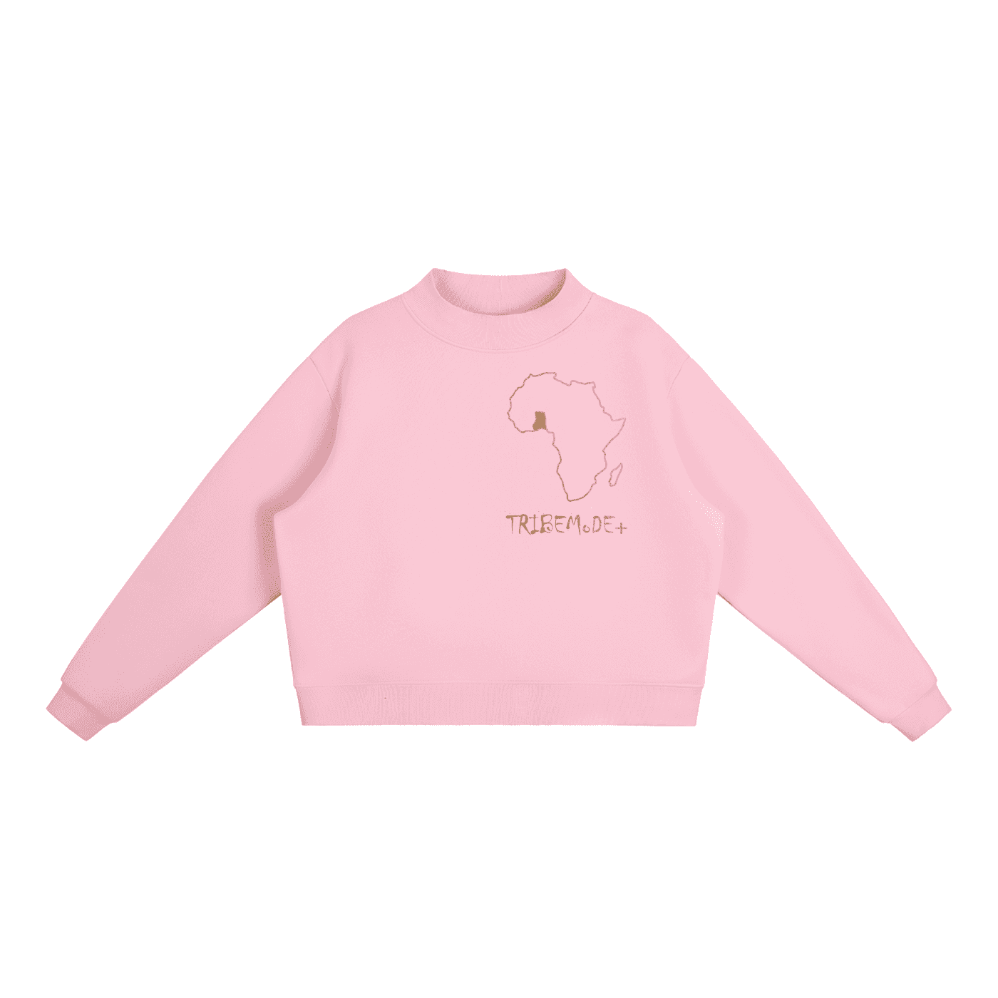Essential Fleece Mock-Neck Crew Sweatshirt - Tribemodeplus