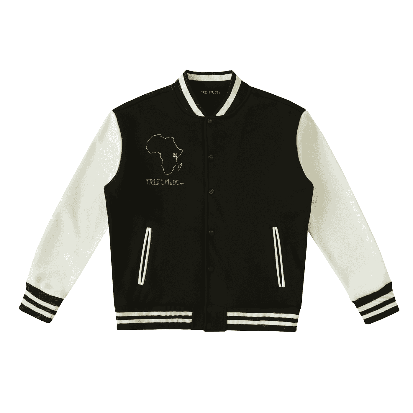 Two-Tone Fleeced Varsity Jacket - Tribemodeplus