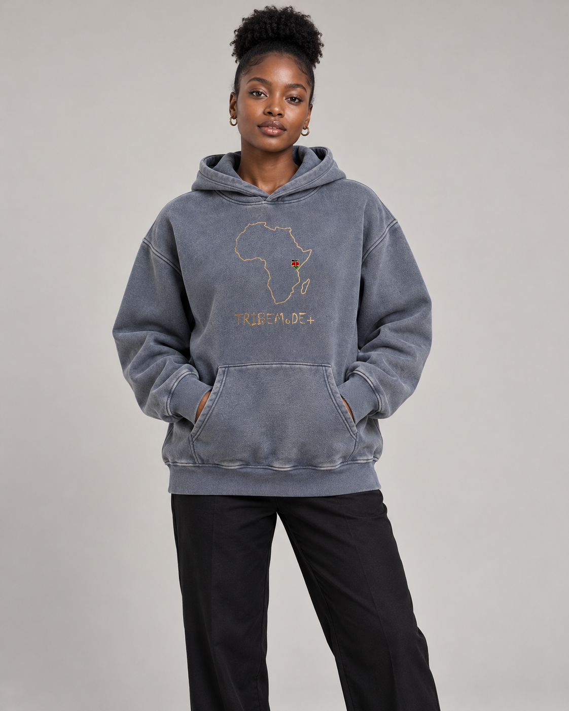 Kenya Oversized Hoodie — Snow Wash Fleece