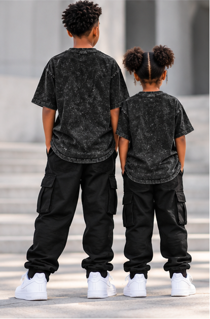 Nigeria Kids' T-Shirt — Snow Washed