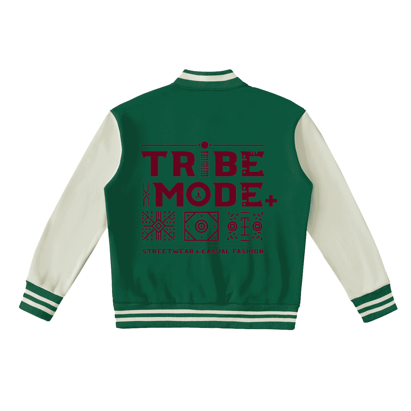 Two-Tone Fleeced Varsity Jacket - Tribemodeplus