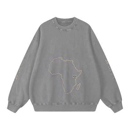 Snow Washed Oversized Sweatshirt - Tribemodeplus