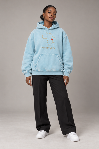 Kenya Oversized Hoodie — Snow Wash Fleece