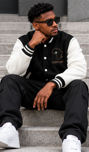 Nigeria Varsity Jacket — Two-Tone Fleeced