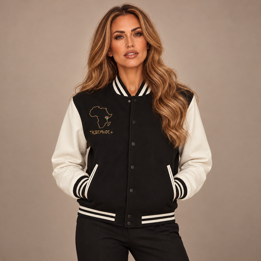 Kenya Varsity Jacket — Two-Tone Fleeced