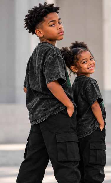 Nigeria Kids' T-Shirt — Snow Washed