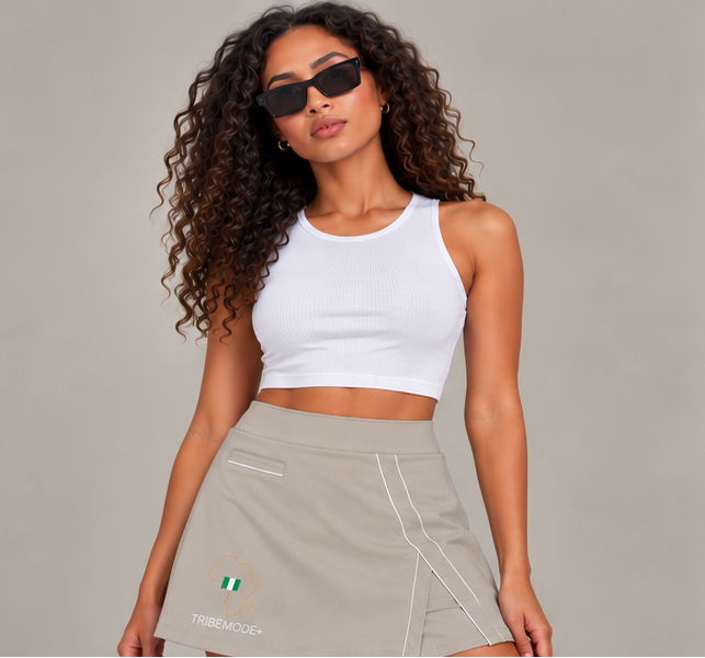 Nigeria A-Line Skirt — High-Waist Pocketed