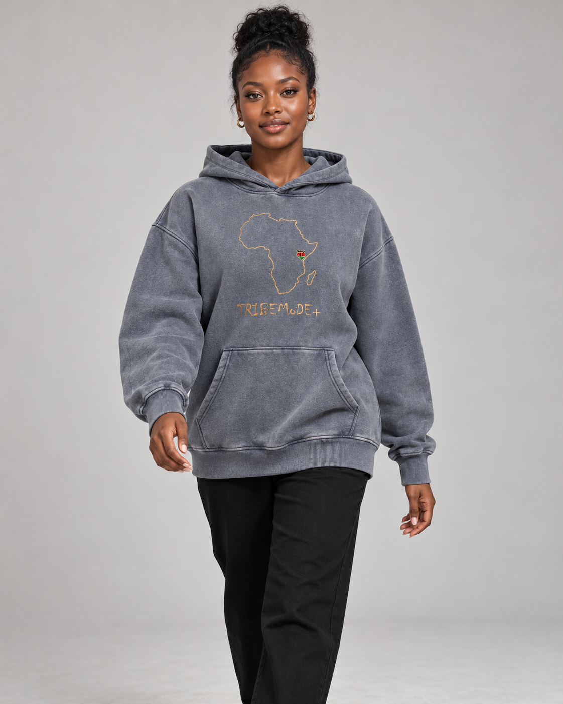 Kenya Oversized Hoodie — Snow Wash Fleece