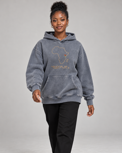 Kenya Oversized Hoodie — Snow Wash Fleece