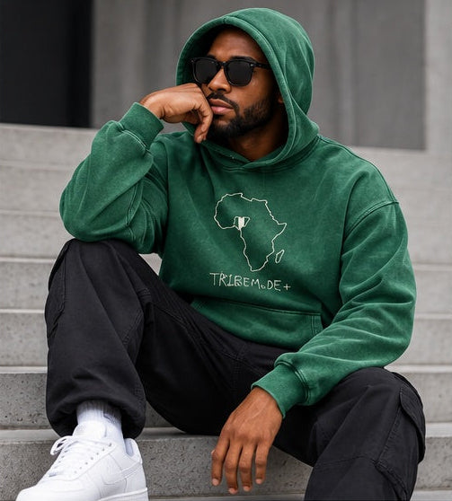 Nigeria Oversized Hoodie — Snow Wash Fleece