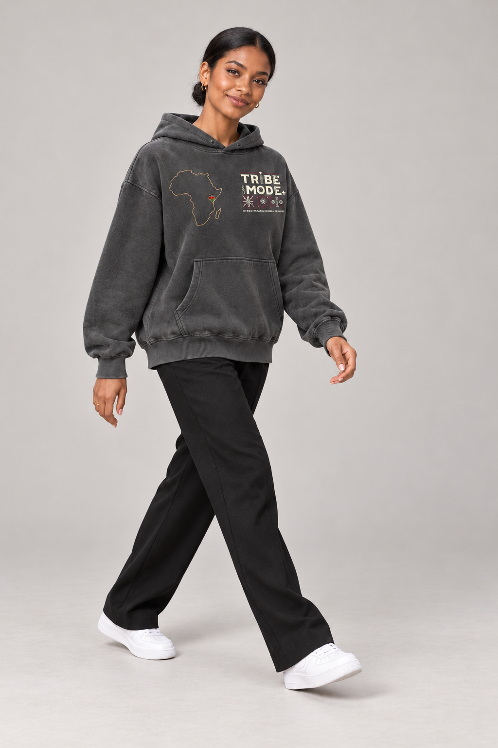 Kenya Fleece Hoodie — Essential Oversized Boxy Fit