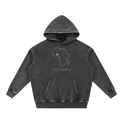 Snow Wash Fleece Oversize Hoodie - Tribemodeplus